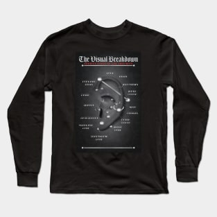 Black Ear Piercing Chart Long Sleeve T-Shirt